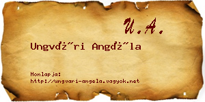 Ungvári Angéla névjegykártya